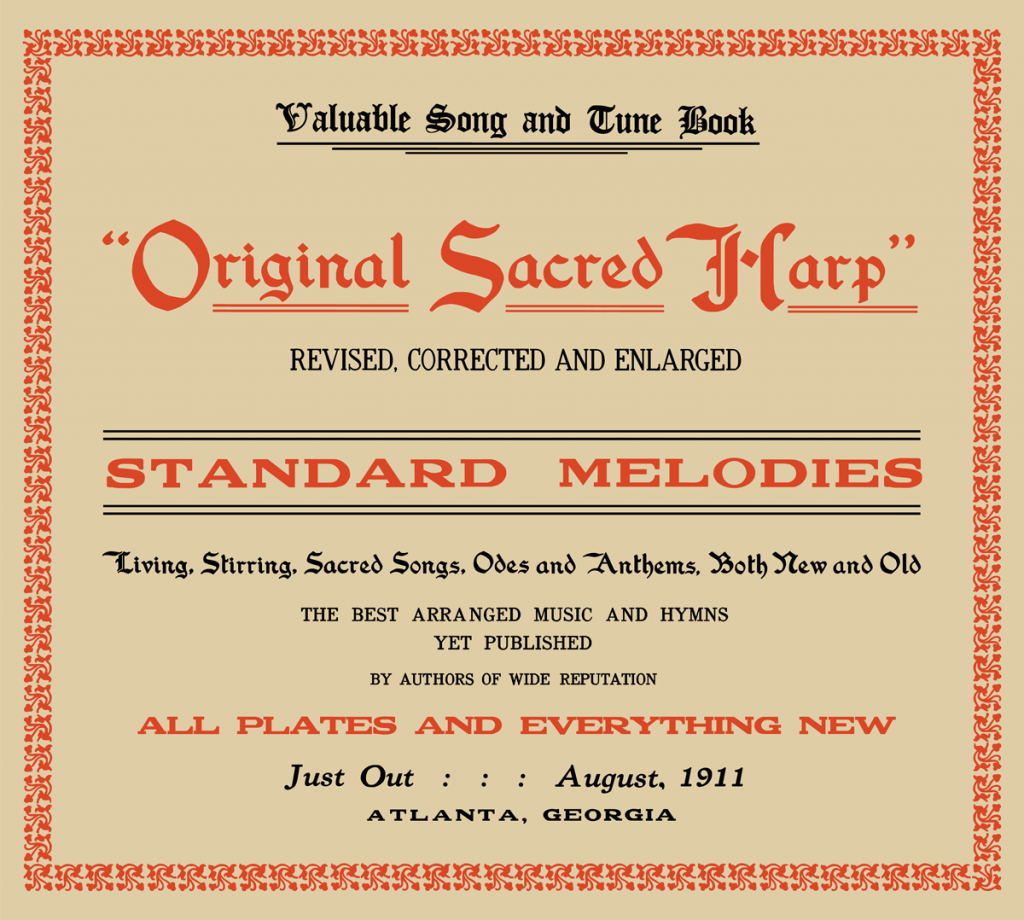 Front cover of Original Sacred Harp: Centennial Edition.